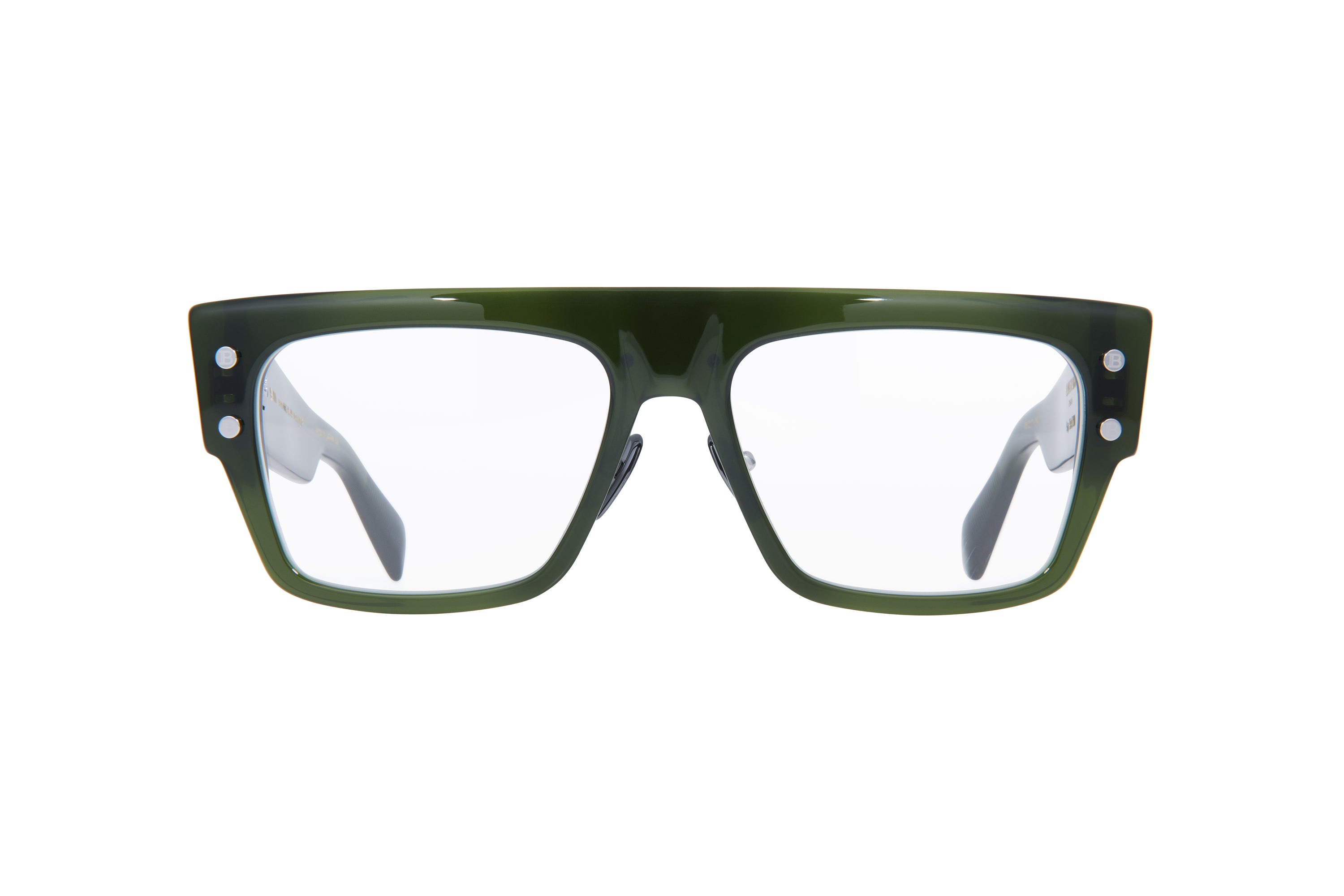 Unisex | B - III Optical (Asian Fit) | Dark Olive - Black Palladium | Clear