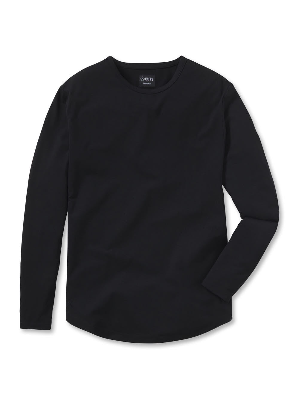 AO Universal Long Sleeve Curve-Hem Tee | Black Classic-fit PYCA Pro