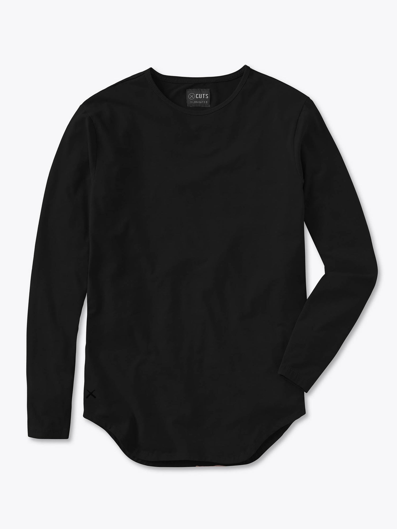 AO Long Sleeve Elongated Tee | Black Signature-fit PYCA Pro