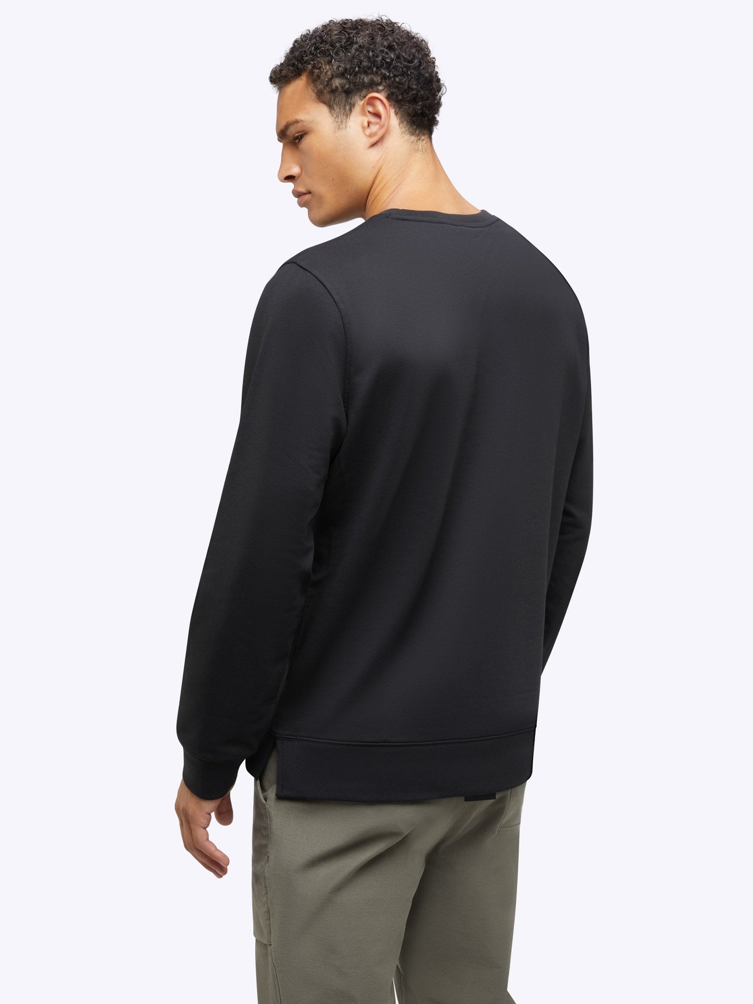 Anniversary Hyperloop Pullover Split-Hem | Black Signature-fit