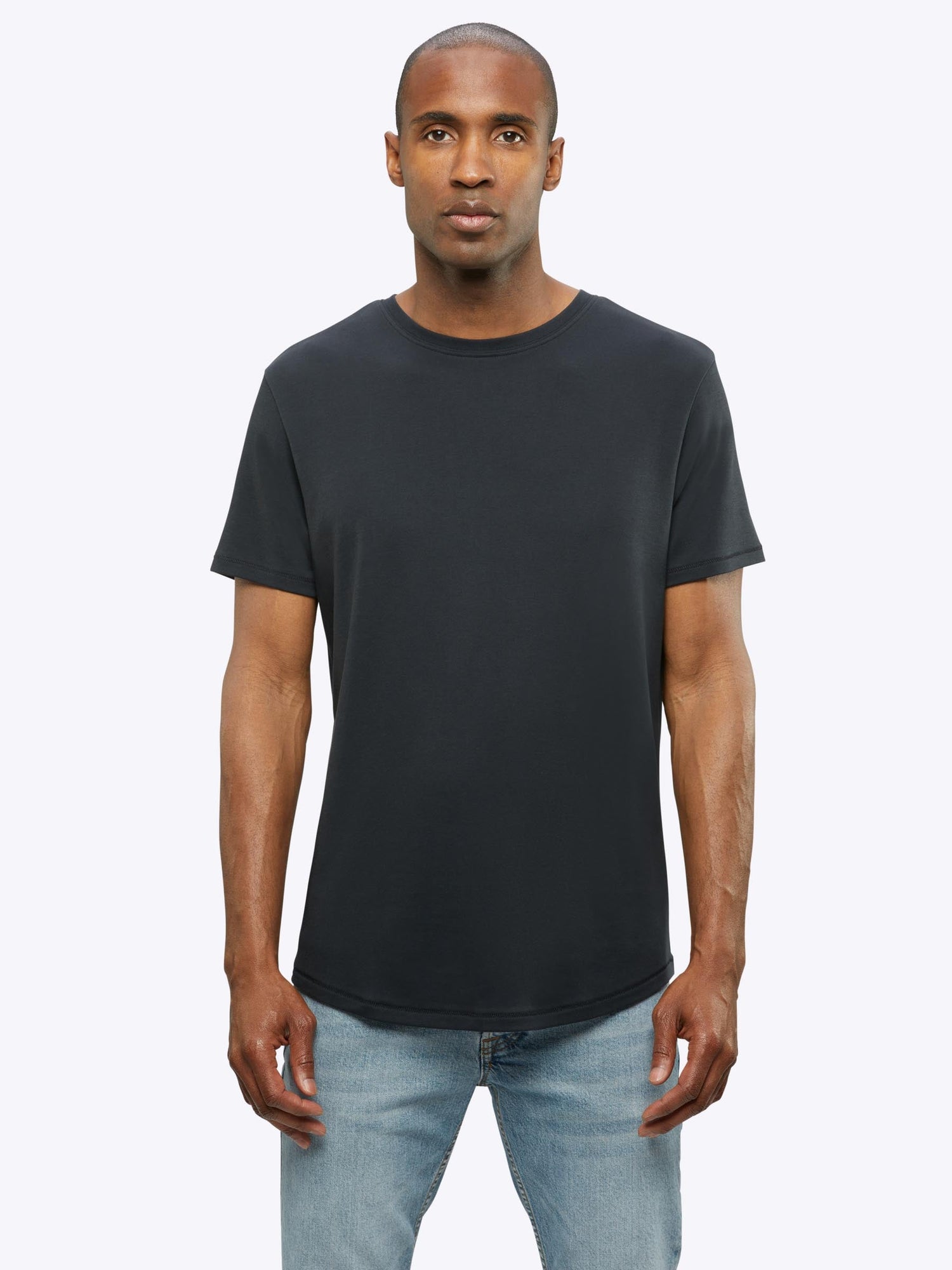 Interknit Pima Cotton Tee | Black Signature-Fit