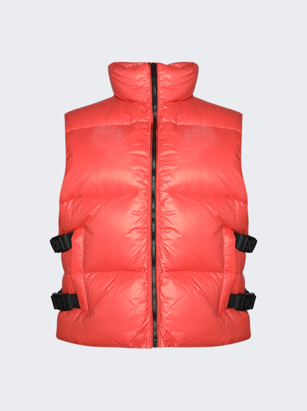 Men | Givenchy | Sleeveless Puffer Vest With Buckles | Orange