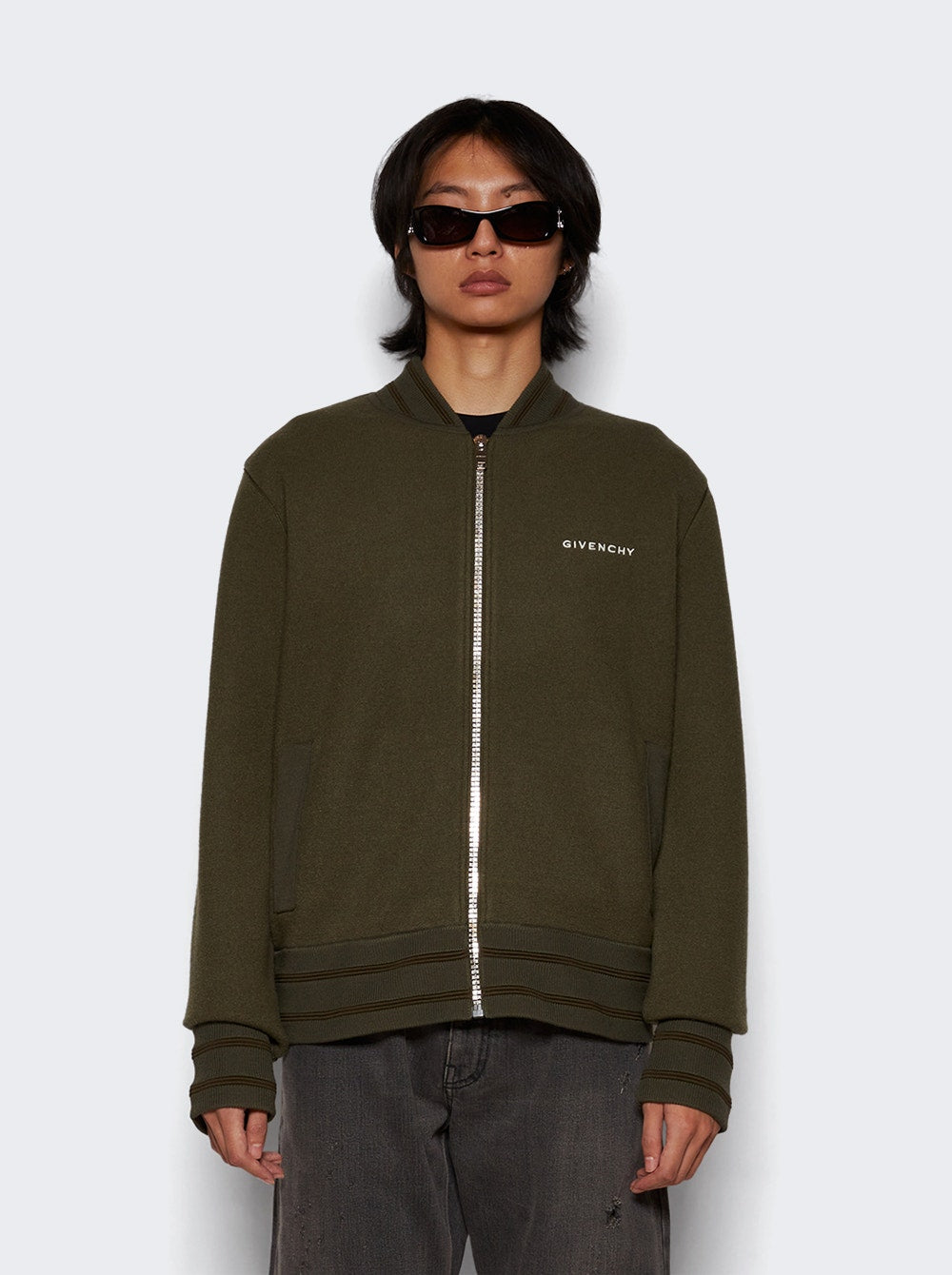 Givenchy | Knitted Varsity Jacket Khaki | Brown