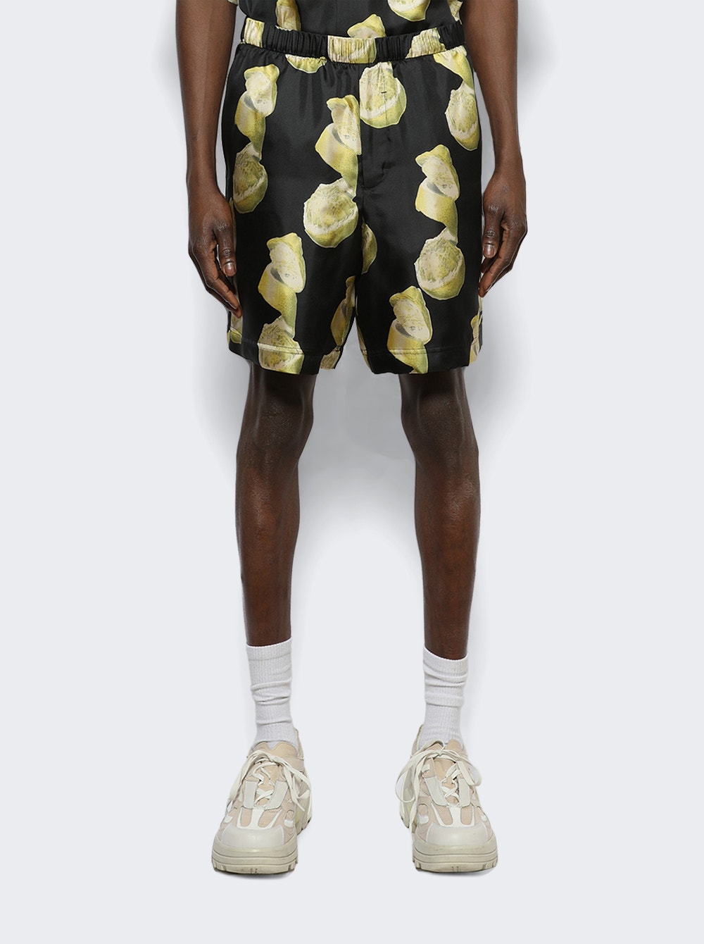 Givenchy | Formal Elastic Shorts | Black & Yellow