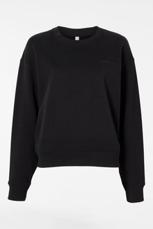 Bandier | Classic Logo Terry Crewneck Sweatshirt | Black