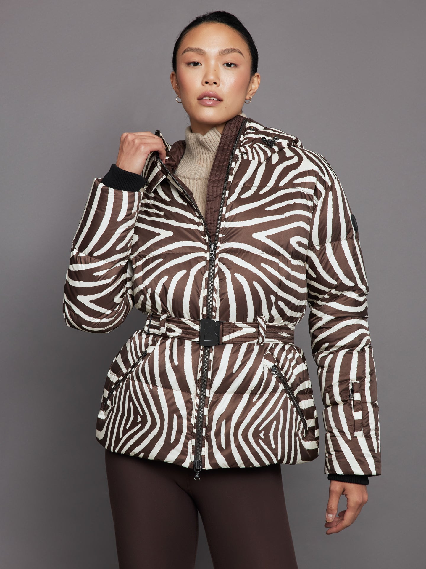 Bogner | Lucca Down Ski Jacket | Allover Zebra Print