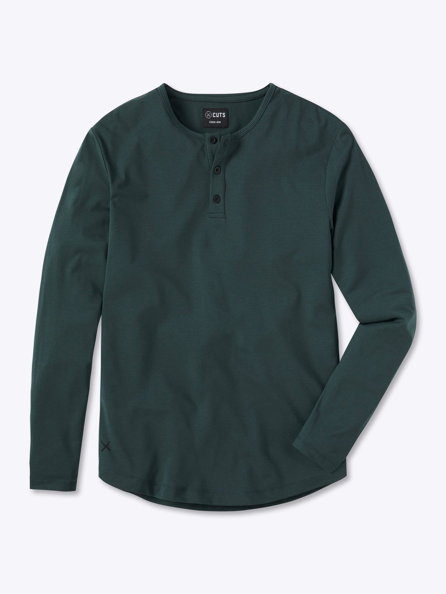 AO Long Sleeve Henley Curve-Hem | Bonsai Signature-fit PYCA Pro