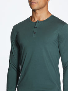 AO Long Sleeve Henley Curve-Hem | Bonsai Signature-fit PYCA Pro