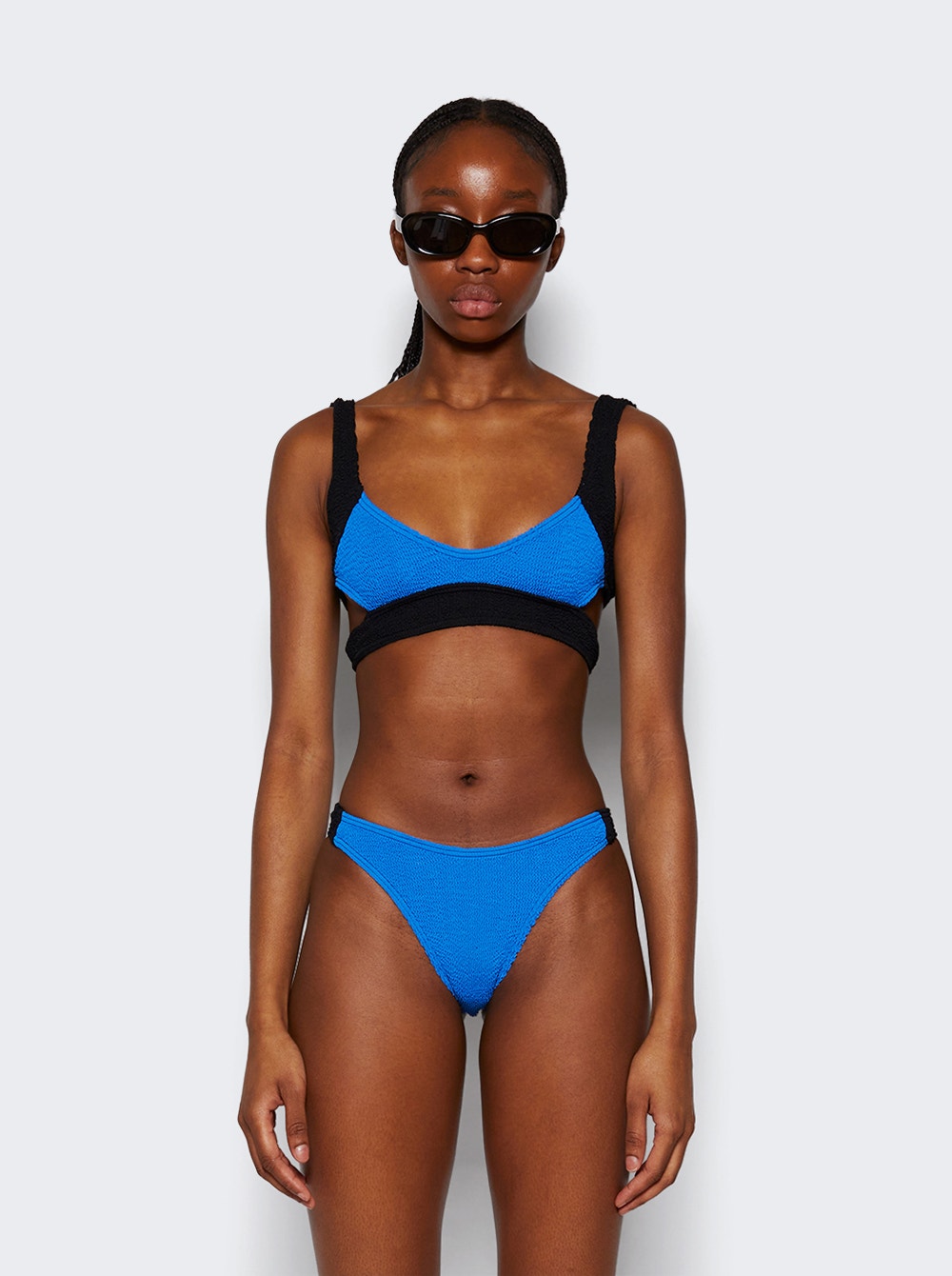 Women | Bond-Eye | Splice Nino Crop Bikini Top Cobalt And Black | Blue