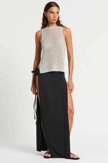 Asher Split Tank | Silver Knit