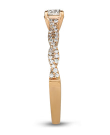 0.50 CT Round Natural Diamond | Engagement Ring | 14K Rose Gold | H Color | I-I1 Clarity