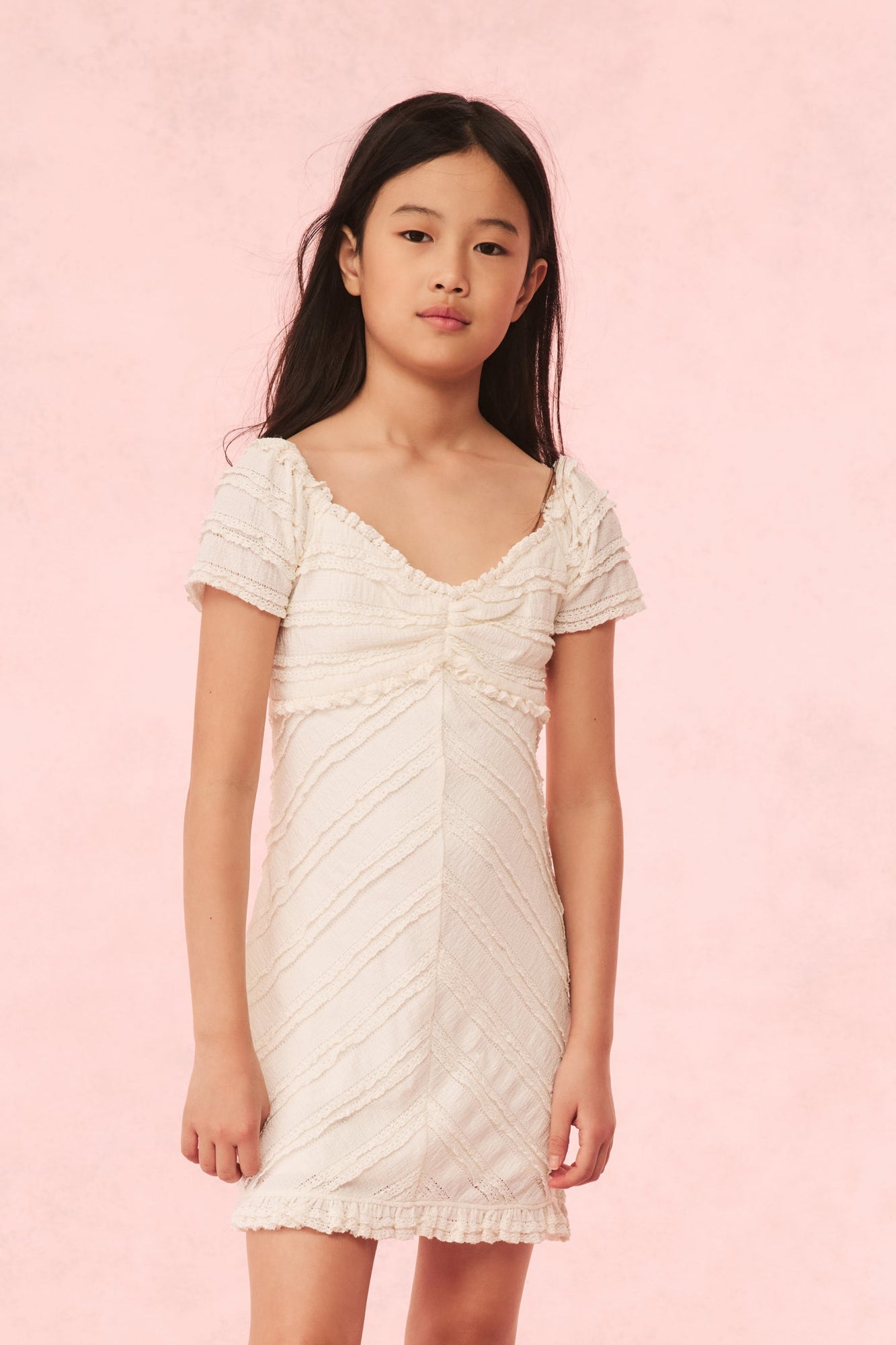Girls Bresley Mini Dress | Off White