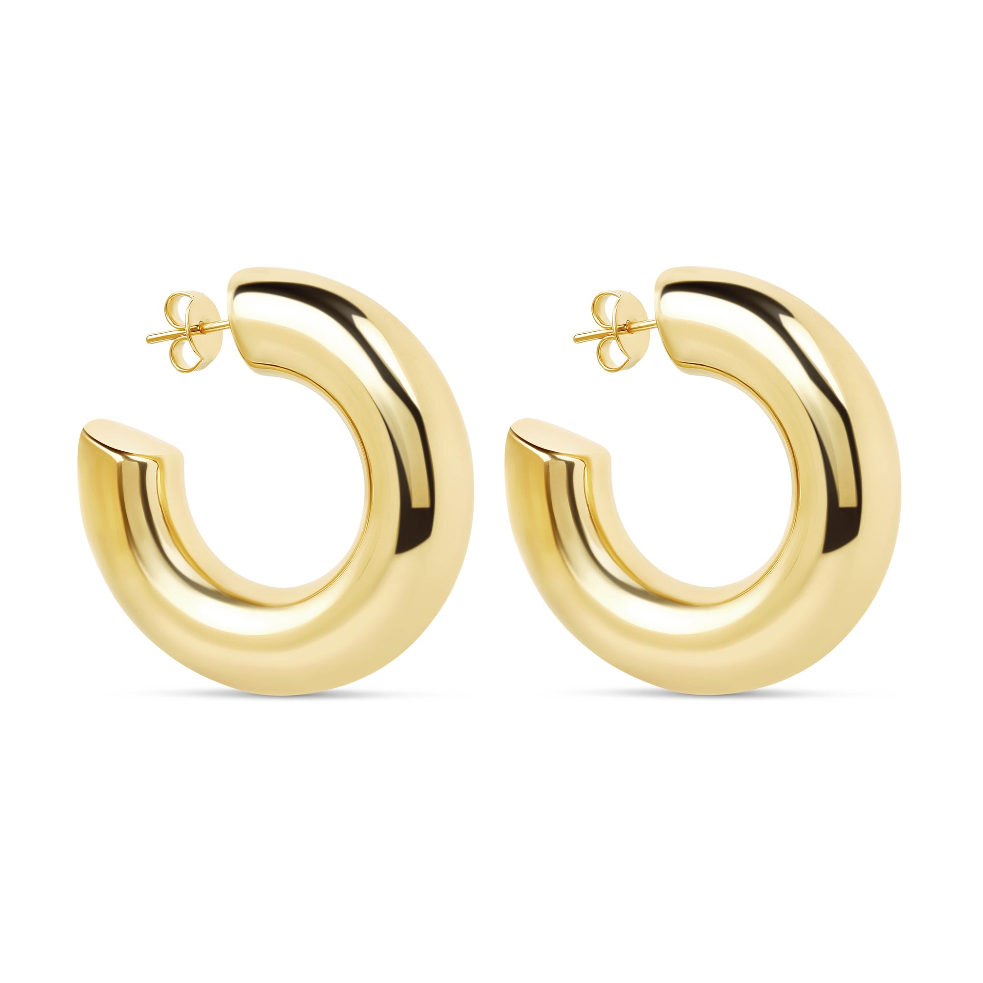 The Large Gold Hailey Hoops | Gold Vermeil