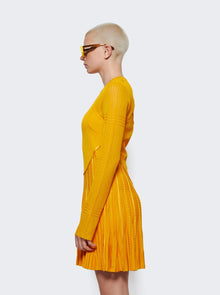 Women | Givenchy | Long Sleeve Frills Dress | Golden Yellow
