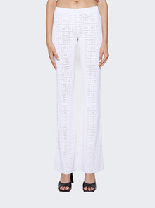 Women | Givenchy | Flare Pants In 4g Jacquard | White
