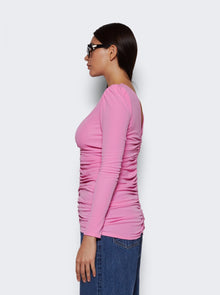 Women | Givenchy | Ruched Long Sleeve Top | Bubble Gum Pink
