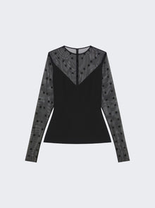 Women | Givenchy | 4g Tulle Long Sleeve Top | Black