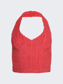 Givenchy | Halter Neck Cropped Top | Coral