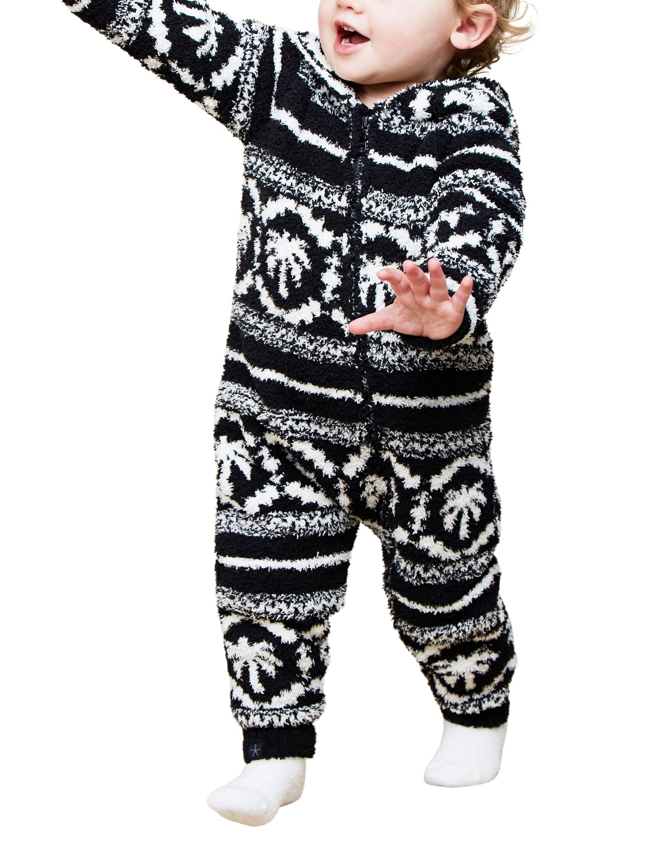 Baby | Cozychic Malibu Fair Isle Snow Suit | Black-Cream