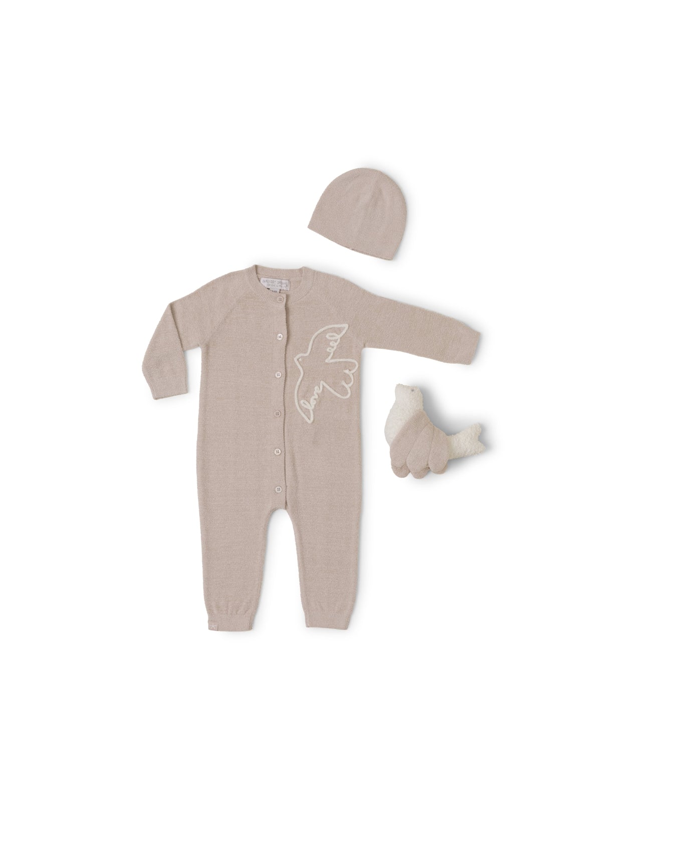 Baby | Cozychic Ultra Lite Covered In Prayer Love Dove Set | Stone-Cream