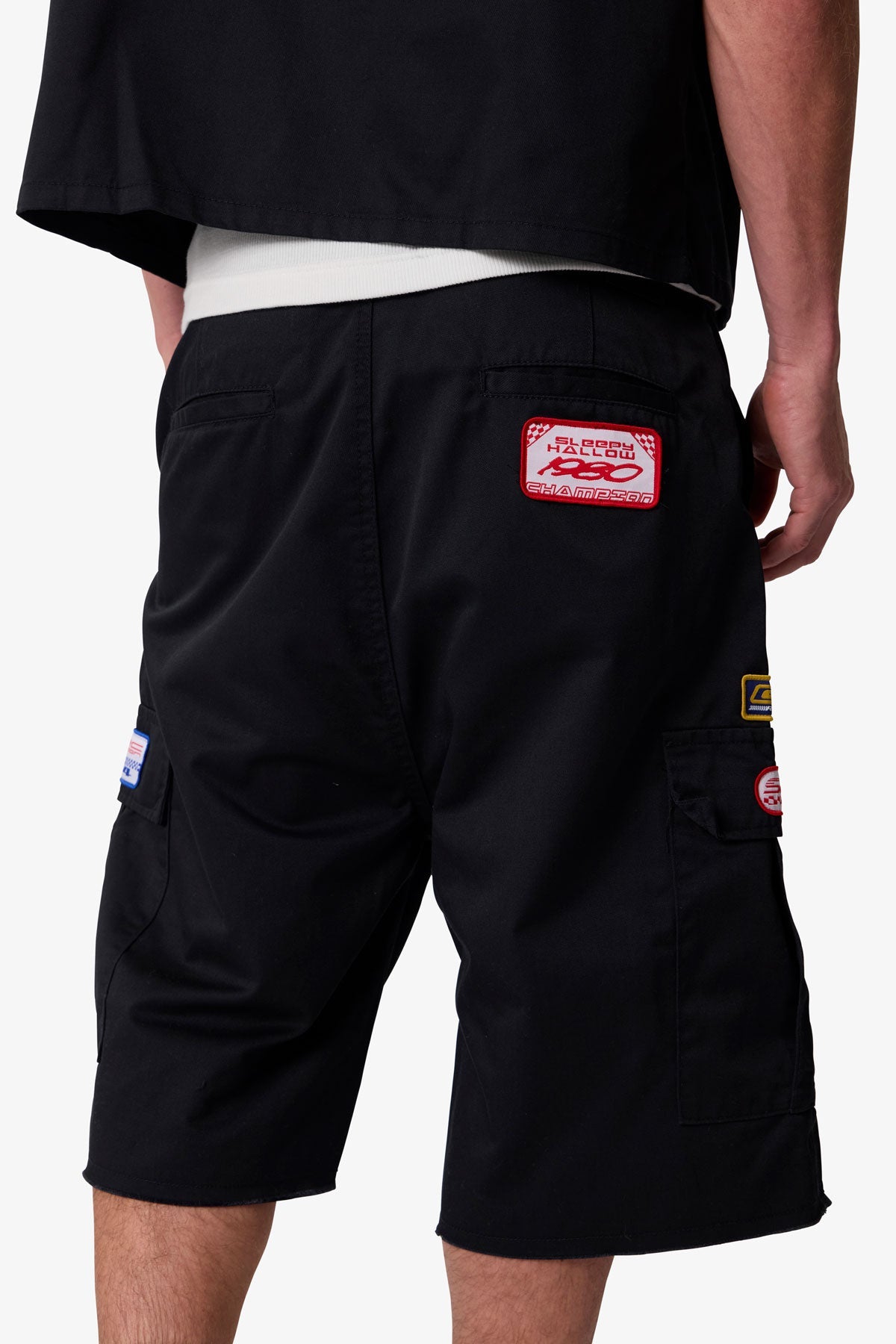 Baggy Cargo Work Shorts | Black
