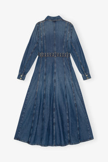 Belted Maxi Dress | Mid Blue Vintage