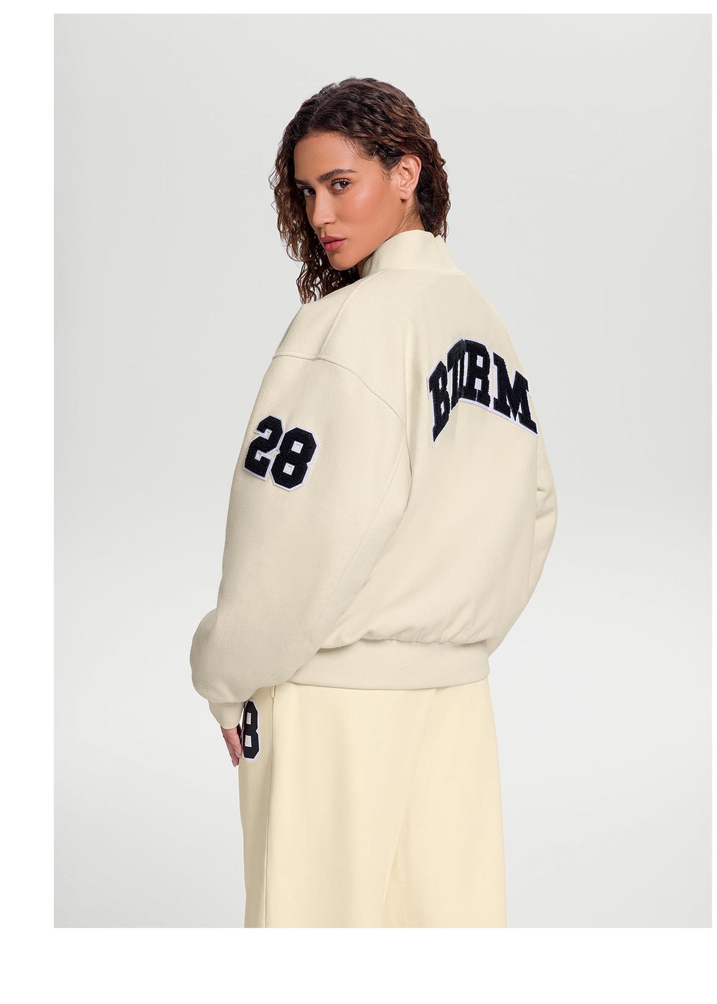 Better League Varsity Jacket | Creamy White