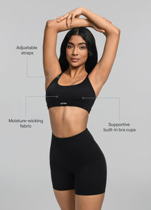 Airy Active Strap Top | Black