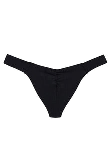 Added Coverage Uno Bikini Bottom | Black Rib