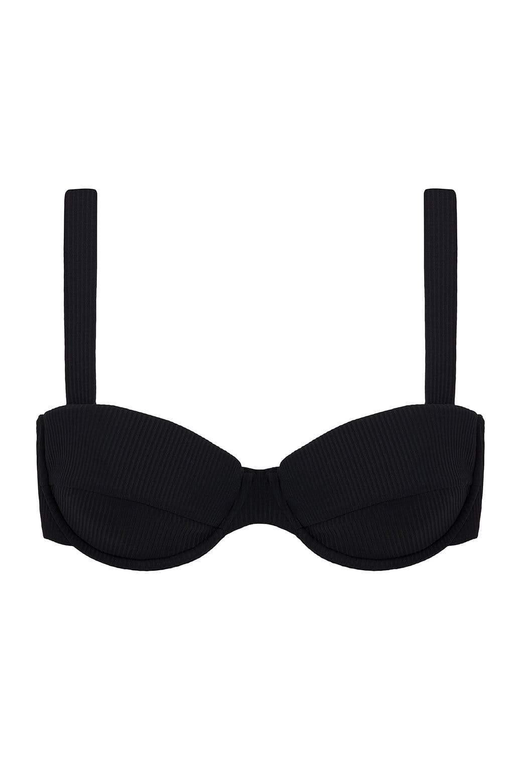 Bustier Bikini Top | Black Rib