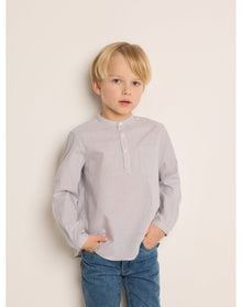 Boys | Claude Shirt Stripes | Grey
