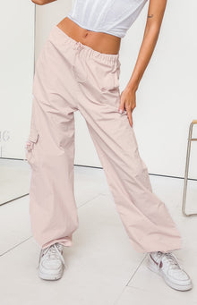 Bronx Drawcord Cargos | Pink