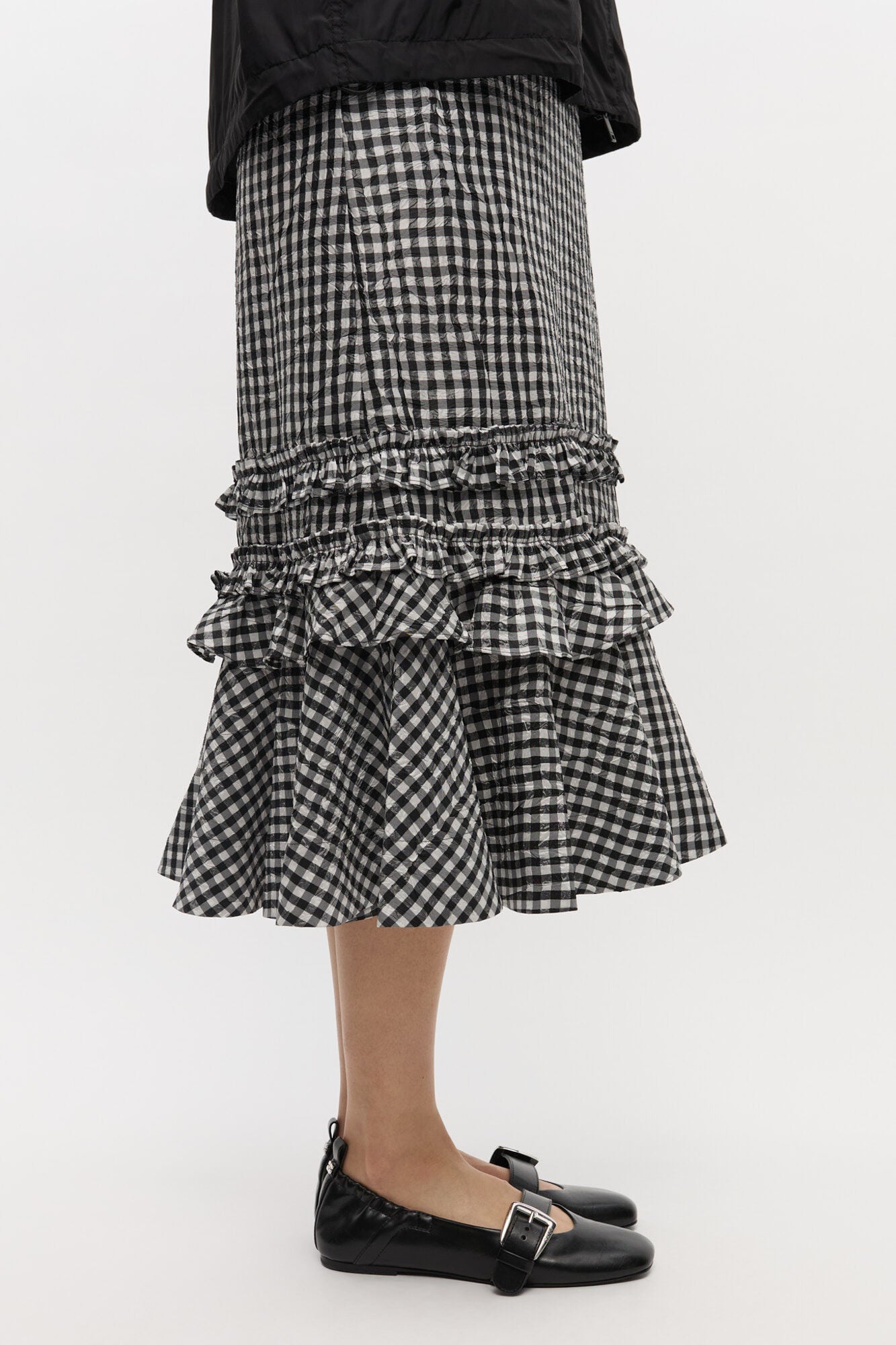 Buckle Strap Ballerinas in | Black