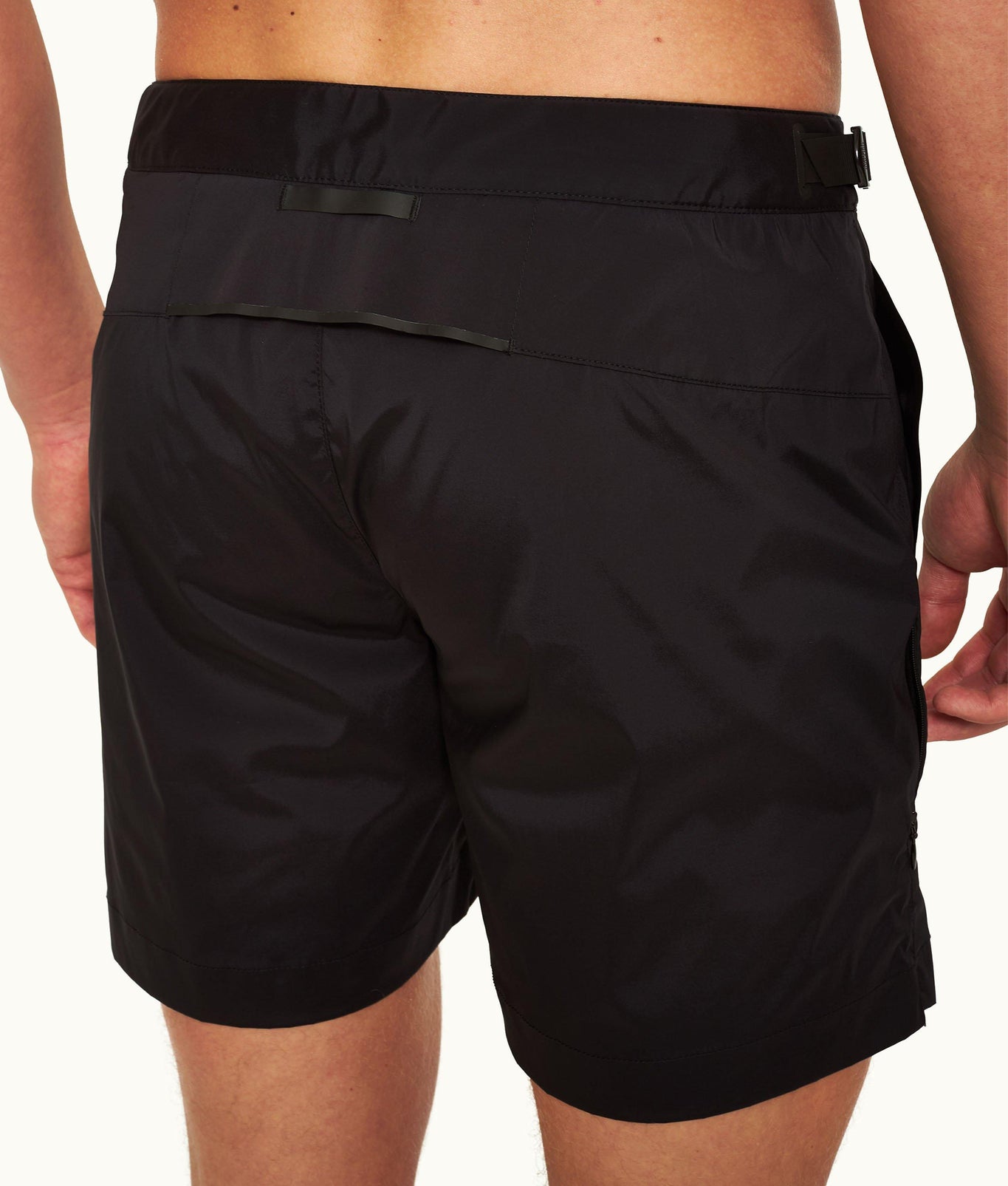 Bulldog Bonded Bonded Tape Mid-Length Swim Shorts | Black