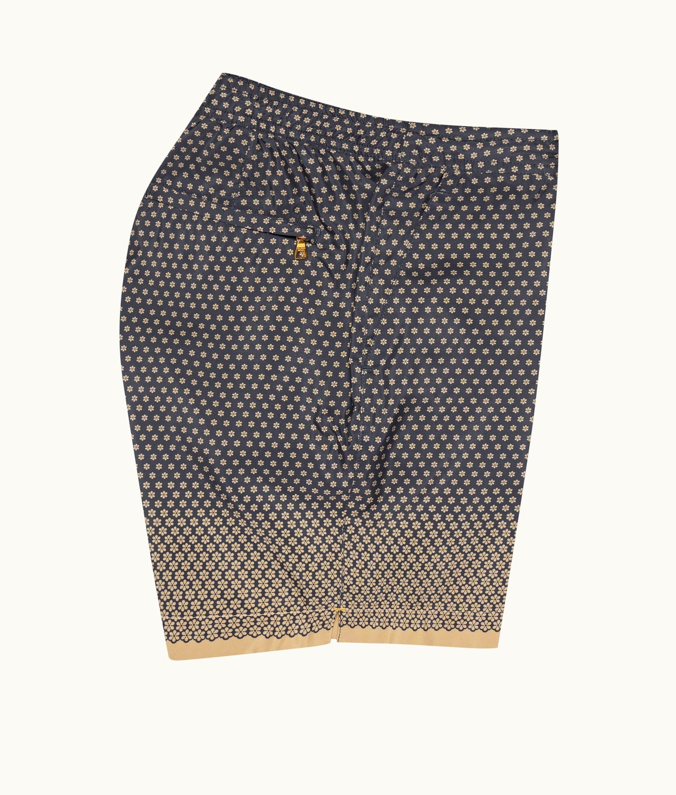 Bulldog Drawcord Floret Mid-Length Drawcord Swim Shorts | Biscuit/Night Iris