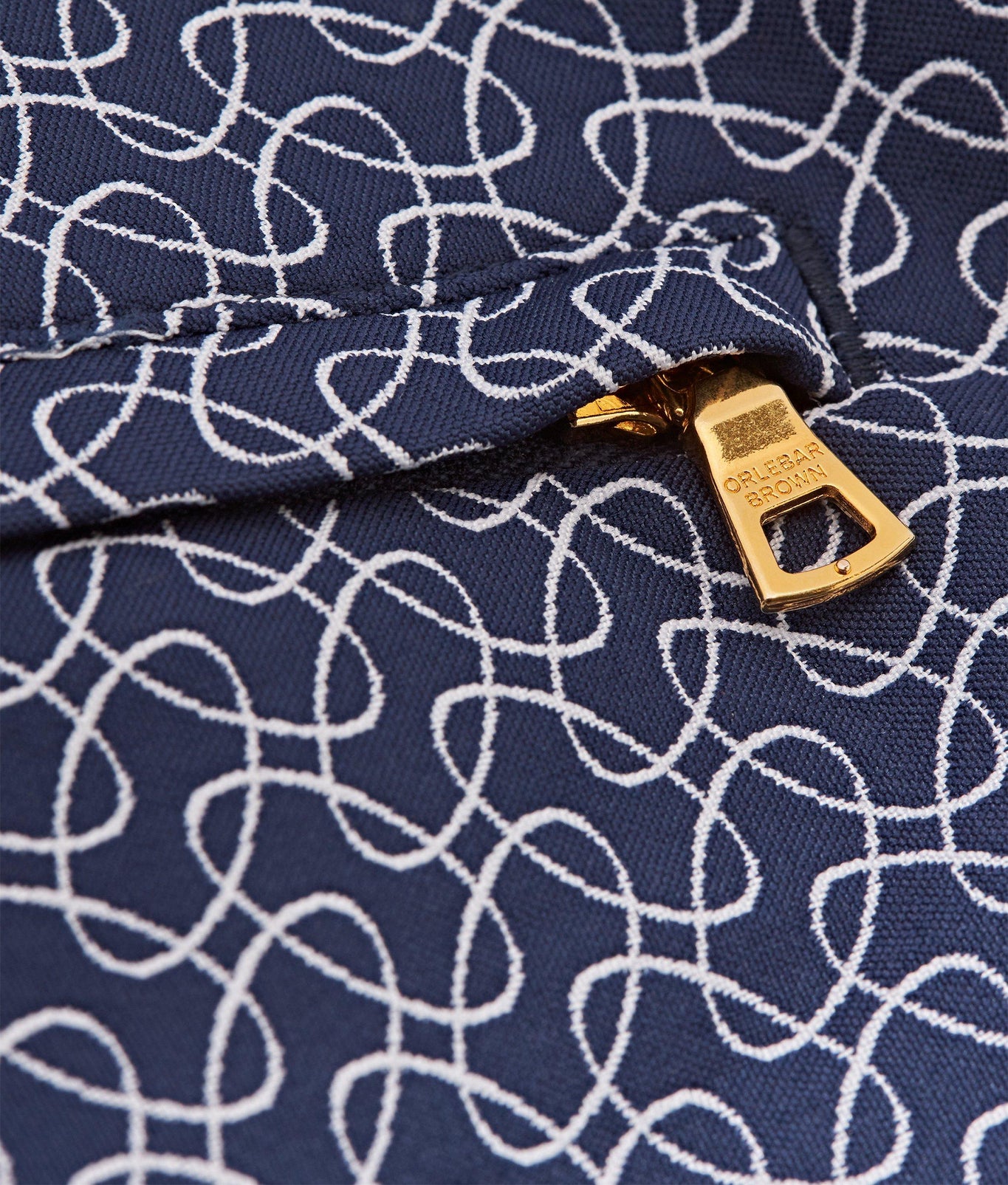 Bulldog Geometric Orb Jacquard Mid-Length Swim Shorts | Night Iris/White Sand