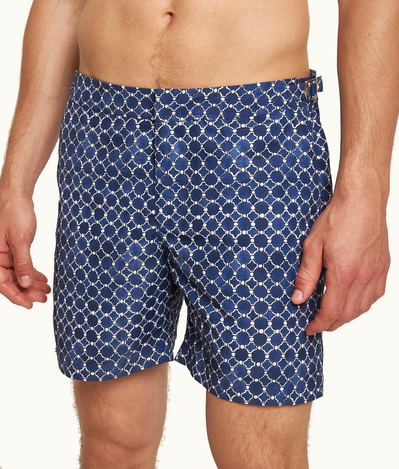 Bulldog Geometric Tile Mid-Length Swim Shorts | Tidal