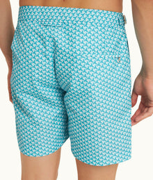 Bulldog Gyre Mid-Length Swim Shorts | Crystal Sea