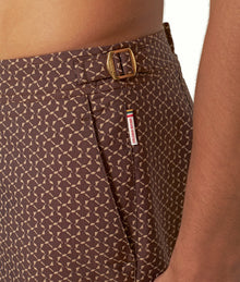Bulldog Mid-Length Origami Jacquard Swim Shorts | Canela