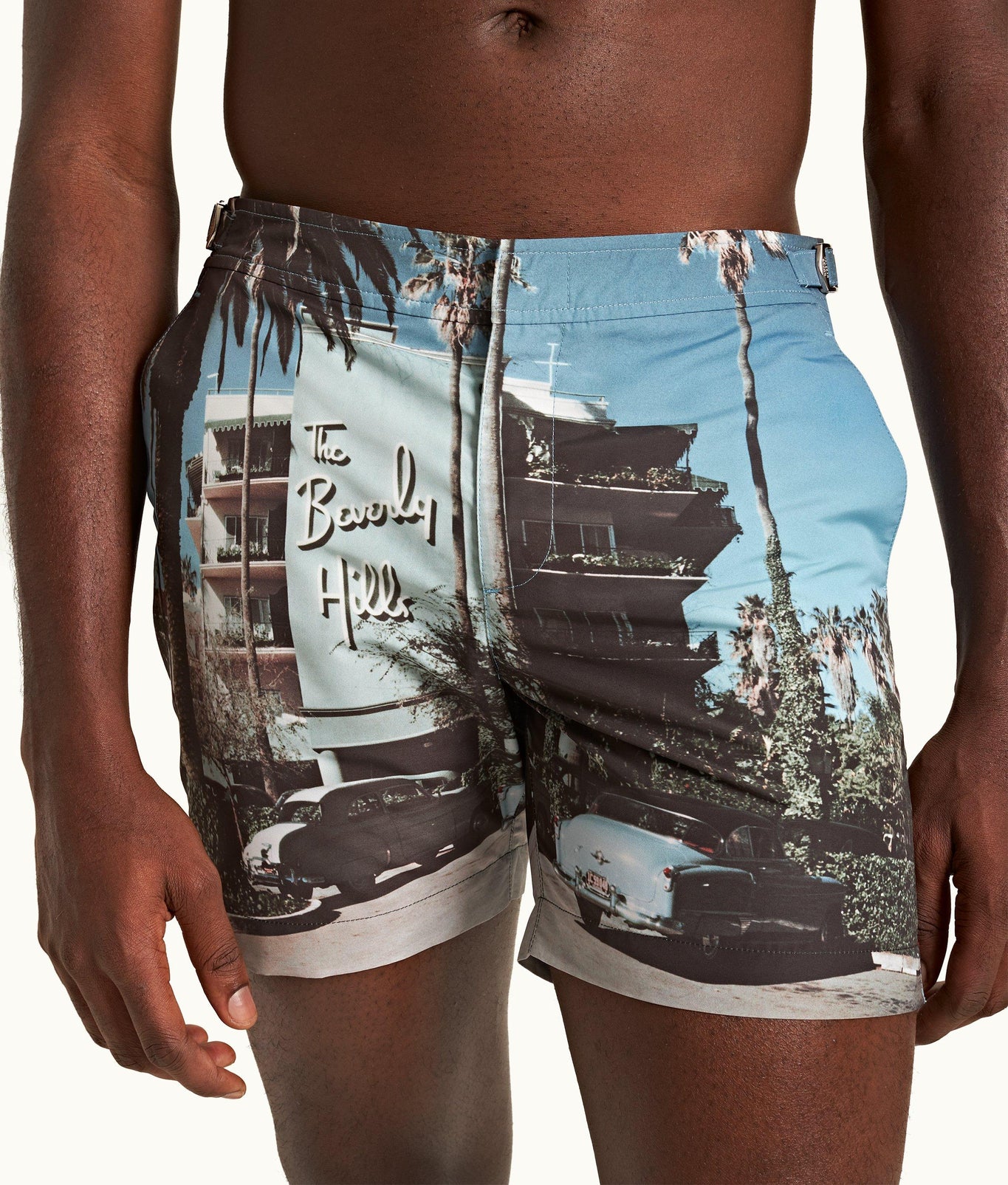 Bulldog Photographic Print Mid-Length Swim Shorts | Beverly Hills