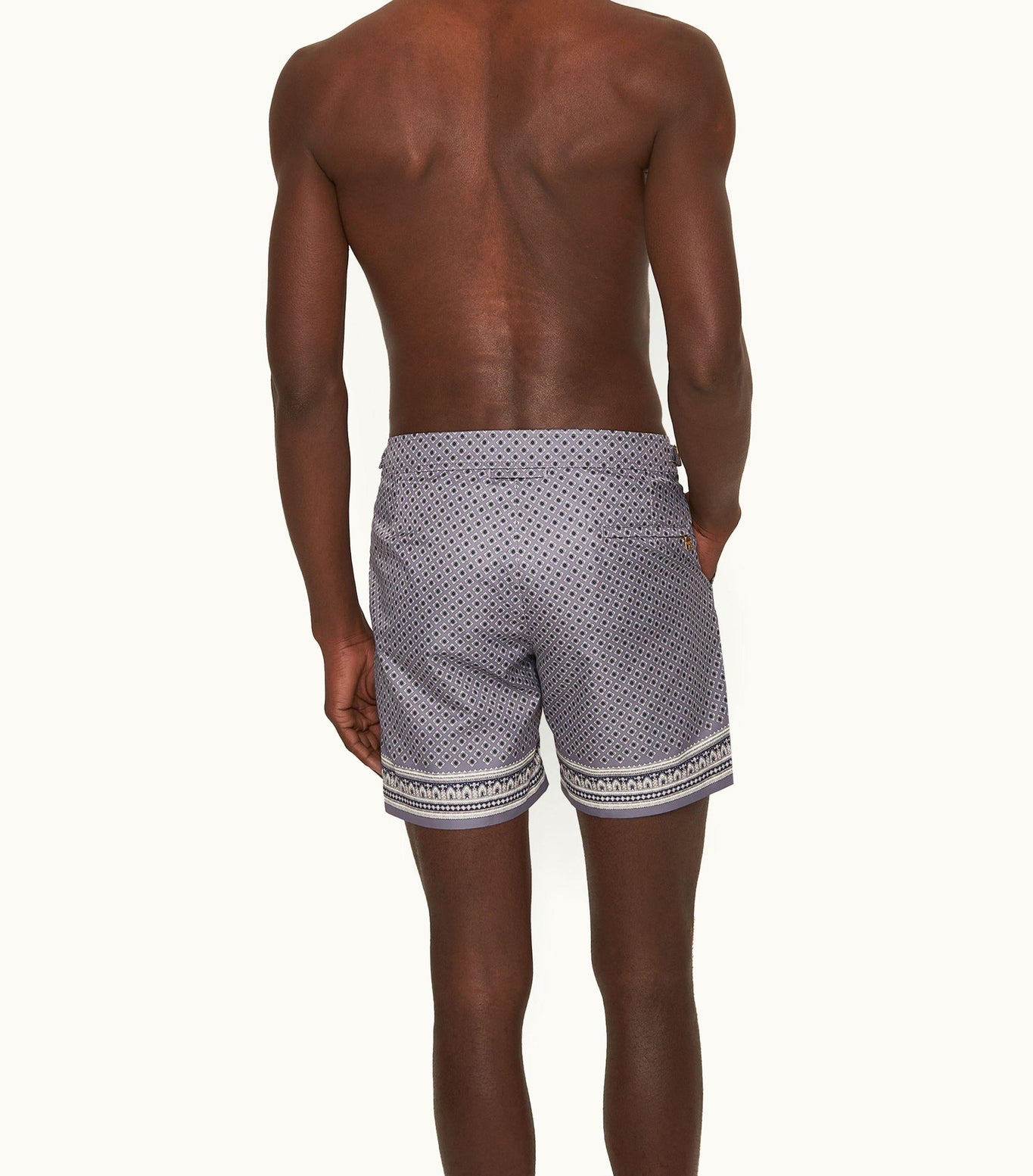Bulldog Solmio Print Mid-Length Swim Shorts | Taro
