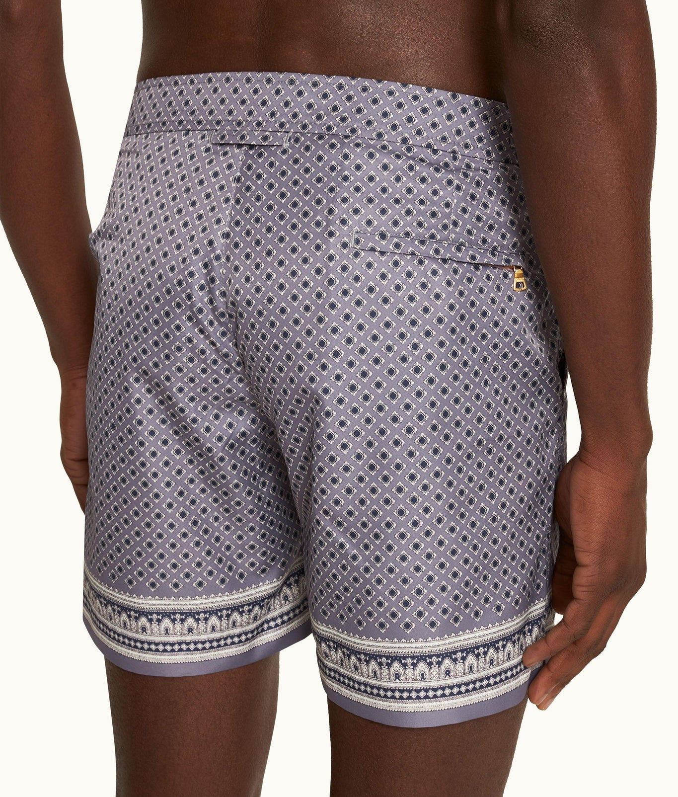 Bulldog Solmio Print Mid-Length Swim Shorts | Taro