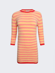 Alexandra Golovanoff | Cam Striped Dress | Orange Pivoine