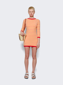 Alexandra Golovanoff | Cam Striped Dress | Orange Pivoine