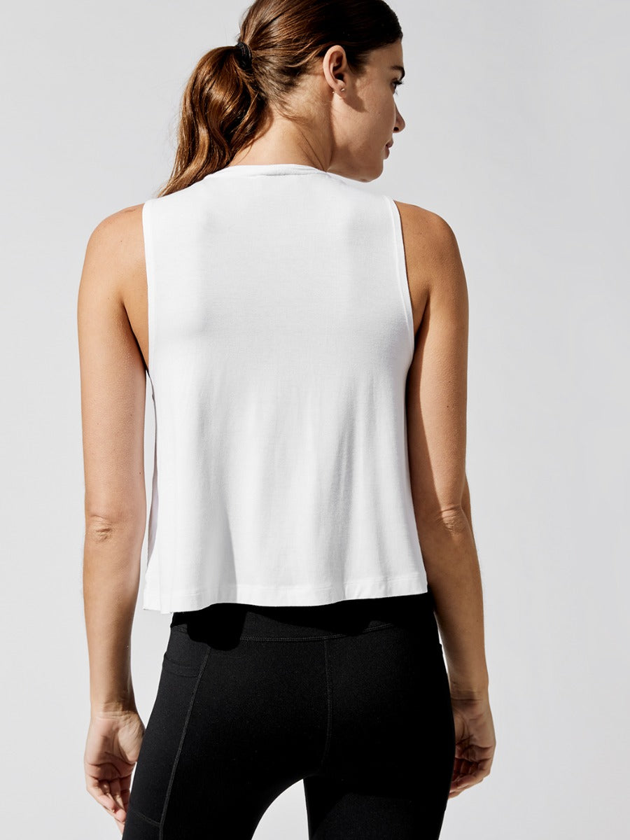 Carbon38 | Crop Tank 2.0 | White