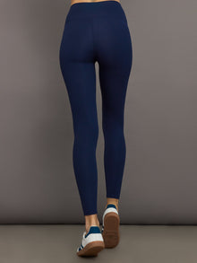 High Rise Legging in Ribbed Melt | True Navy