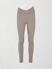 Carbon38 | Wrap Legging In Heather Melt | Heather Oatmeal