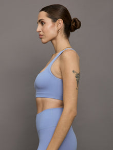 Racerback Bra in Ribbed Melt | Hydrangea