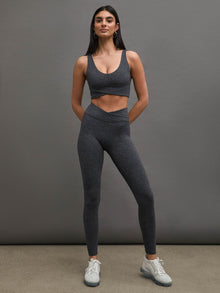 Carbon38 | Melange Bra | Dark Heather Grey