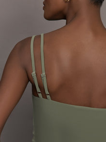 V-Neck Tank in Melt | Moss